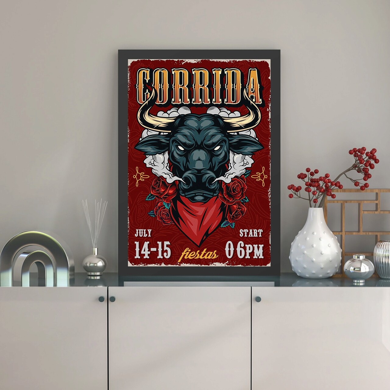 Tablou decorativ, Corrida (55 x 75), Polistiren, Multicolor - imagine 3